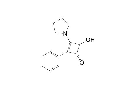 4-hydroxy-2-phenyl-3-(1-pyrrolidinyl)-1-cyclobut-2-enone