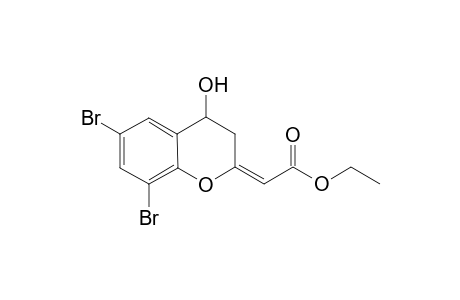 (E)-ethyl 2-(6,8-dibromo-4-hydroxychroman-2-ylidene)acetate
