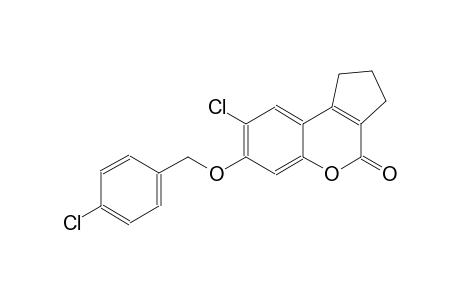 8-chloro-7-[(4-chlorobenzyl)oxy]-2,3-dihydrocyclopenta[c]chromen-4(1H)-one