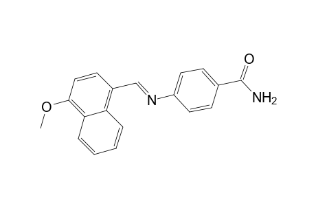 4-[(4-methoxy-naphthalen-1-ylmethylene)-amino]-benzamide