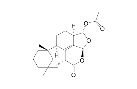 Tetrahydroaplysulphurin-2 [(1R*,1'S*,1"R*,3R*,8S*)-1-acetoxy-4-ethyl-5-(1",3",3",trimethylcyclohexyl)-1,3,5,6,7,8-hexahydroisobenzofuran-1'(4),3-carbolactone]