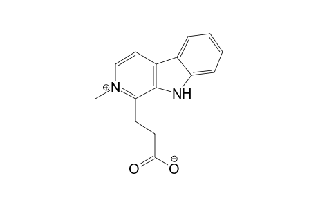 3-(2-Methyl-9H-$b-carbolin-2-ium-1-yl)propionate