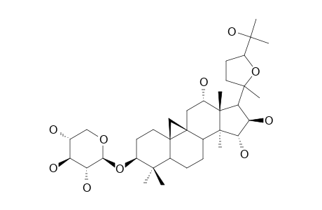 BEESIOSIDE-N;20-XI1,24-XI2-EPOXY-9,19-CYCLOLANOSTANE-3-BETA,12-ALPHA,15-ALPHA,16-BETA,25-PENTAOL-3-O-BETA-D-XYLOPYRANOSIDE