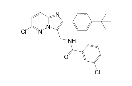N-[[2-(4-tert-butylphenyl)-6-chloranyl-imidazo[1,2-b]pyridazin-3-yl]methyl]-3-chloranyl-benzamide
