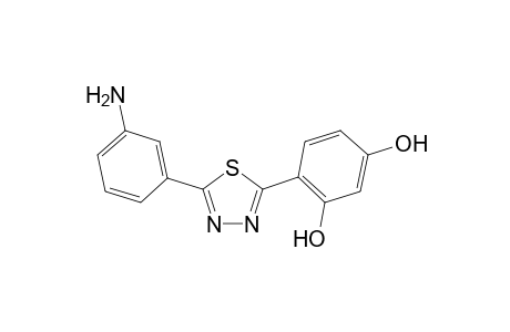 4-(5-(3-Aminophenyl)-1,3,4-thiadiazol-2-yl)benzene-1,3- diol