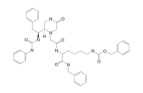 N-[2-[5-OXO-(2R)-[2-PHENYL-(1S)-(3-PHENYLUREIDO)-ETHYL]-PIPERAZIN-1-YL]-ACETYL]-LYS(Z)-NH-BN