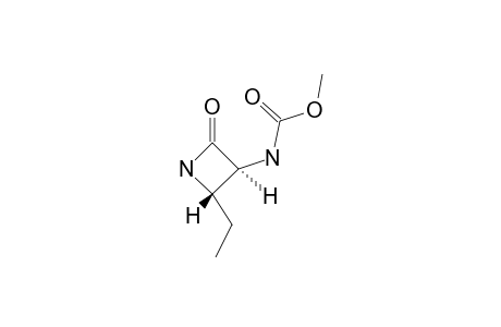 TRANS-(3S,4S)-3-[(METHOXYCARBONYL)-AMINO]-4-ETHYL-2-AZETIDINONE
