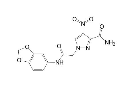 1H-Pyrazole-1-acetamide, 3-(aminocarbonyl)-N-(1,3-benzodioxol-5-yl)-4-nitro-