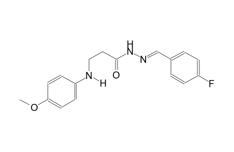N'-[(E)-(4-fluorophenyl)methylidene]-3-(4-methoxyanilino)propanohydrazide