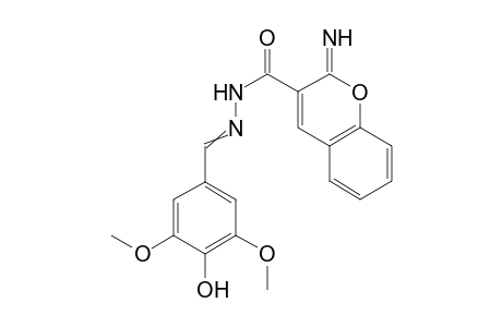 N'-(4-hydroxy-3,5-dimethoxybenzylidene)-2-imino-2H-chromene-3-carbohydrazide