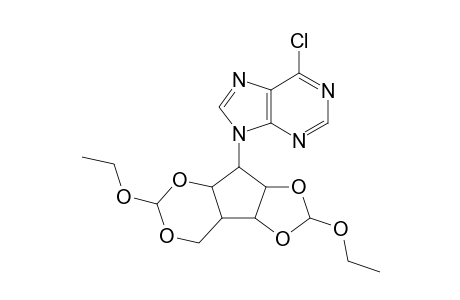 1,3-Dioxolo[3,4]cyclopenta[1,2-d][1,3]dioxin, 9H-purine deriv.
