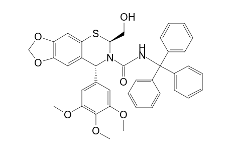 (6S,8R)-6-(hydroxymethyl)-8-(3,4,5-trimethoxyphenyl)-N-(triphenylmethyl)-6,8-dihydro-[1,3]dioxolo[4,5-g][1,3]benzothiazine-7-carboxamide
