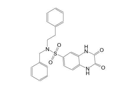 N-benzyl-2,3-dioxo-N-(2-phenylethyl)-1,2,3,4-tetrahydro-6-quinoxalinesulfonamide