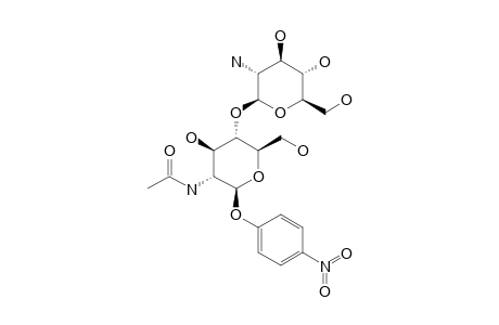 PARA-NITROPHENYL_2-ACETAMIDO-4-O-(2-AMINO-2-DOXY-BETA-D-GLUCOPYRANOSYL)-2-DEOXY-BETA-D-GLUCOPYRANOSIDE;FIG-#2