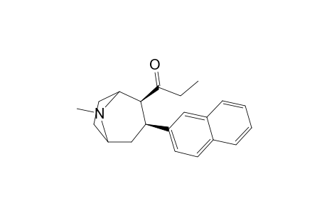 1-[(3S,4S)-8-methyl-3-(2-naphthalenyl)-8-azabicyclo[3.2.1]octan-4-yl]-1-propanone
