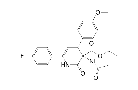 Ethyl 3-acetylamino-3,4-dihydro-4-(4-methoxyphenyl)-6-(4-fluorophenyl)-2(1H)-pyridone-3-carboxylate