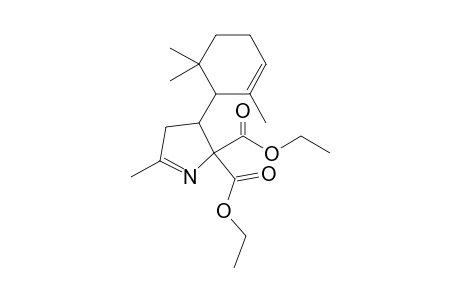 Diethyl 3-(2,6,6-trimethyl-2-cyclohexenyl)-5-methyl-3,4-dihydro-2H-pyrrol-2,2-dicarboxylate