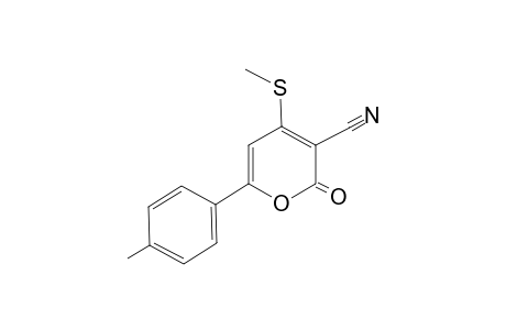 2-keto-4-(methylthio)-6-(p-tolyl)pyran-3-carbonitrile