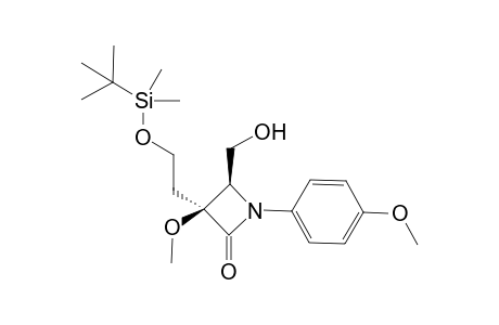 (3S,4R)-3-t-Butyldimethylsilyloxyethyl-4-hydroxymethyl-3-methoxy-1-p-methoxyphenyl-2-azetidinone