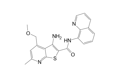 3-Amino-4-(methoxymethyl)-6-methyl-N-(8-quinolinyl)-2-thieno[2,3-b]pyridinecarboxamide
