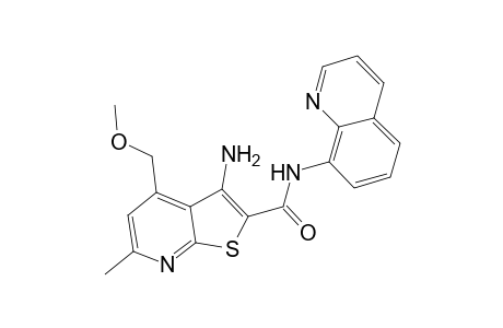 3-Amino-4-(methoxymethyl)-6-methyl-N-(8-quinolinyl)-2-thieno[2,3-b]pyridinecarboxamide