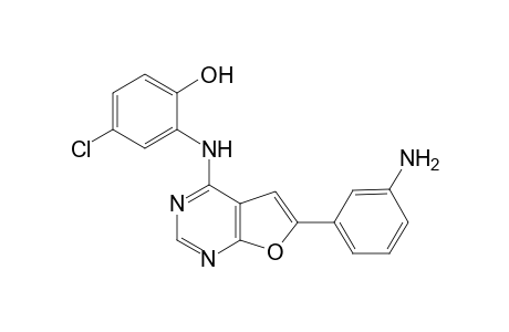 2-{6'-(3''-Aminophenyl)-furo[2,3-d]pyrimidin-4'-yl]amino}-4-chlorophenol