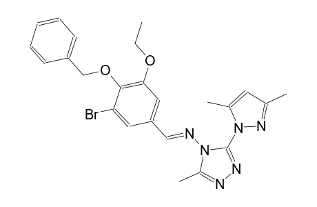 N-{(E)-[4-(benzyloxy)-3-bromo-5-ethoxyphenyl]methylidene}-3-(3,5-dimethyl-1H-pyrazol-1-yl)-5-methyl-4H-1,2,4-triazol-4-amine