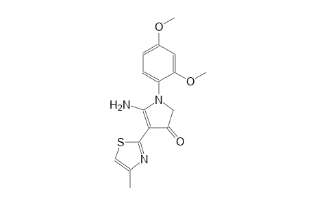 3H-pyrrol-3-one, 5-amino-1-(2,4-dimethoxyphenyl)-1,2-dihydro-4-(4-methyl-2-thiazolyl)-