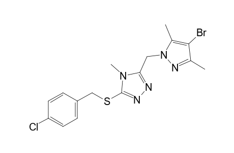 3-[(4-bromo-3,5-dimethylpyrazol-1-yl)methyl]-5-[(p-chlorobenzyl)thio]-4-methyl-4H-1,2,4-triazole