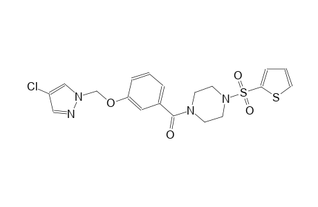 1-{3-[(4-chloro-1H-pyrazol-1-yl)methoxy]benzoyl}-4-(2-thienylsulfonyl)piperazine