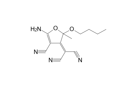 propanedinitrile, 2-(5-amino-2-butoxy-4-cyano-2-methyl-3(2H)-furanylidene)-