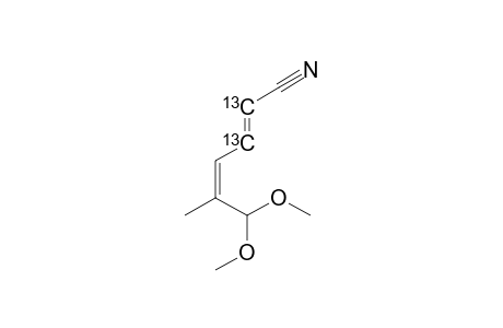 (2,3-(C-13))-6,6-DIMETHOXY-5-METHYLHEXA-2,4-DIENE-1-NITRILE