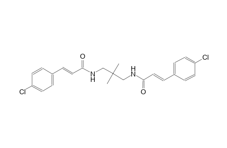 (2E)-3-(4-chlorophenyl)-N-(3-{[(2E)-3-(4-chlorophenyl)-2-propenoyl]amino}-2,2-dimethylpropyl)-2-propenamide