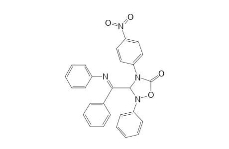 1,2,4-Oxadiazolidin-5-one, 4-(4-nitrophenyl)-2-phenyl-3-[phenyl(phenylimino)methyl]-