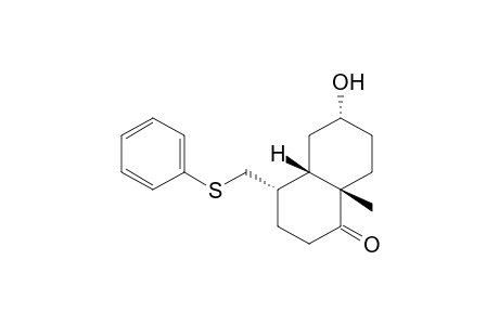 1(2H)-Naphthalenone, octahydro-6-hydroxy-8a-methyl-4-[(phenylthio)methyl]-, (4.alpha.,4a.beta.,6.alpha.,8a.beta.)-(.+-.)-