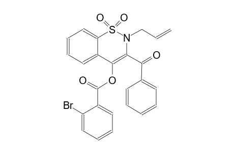 2-allyl-3-benzoyl-1,1-dioxido-2H-1,2-benzothiazin-4-yl 2-bromobenzoate