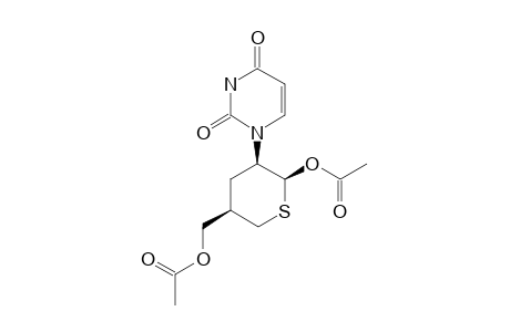 (+/-)-1-[(2'-BETA,3'-BETA,5'-BETA)-2'-ACETOXY-5'-(ACETOXYMETHYL)-THIAN-3'-YL]-2,4(1H,3H)-PYRIMIDINEDIONE