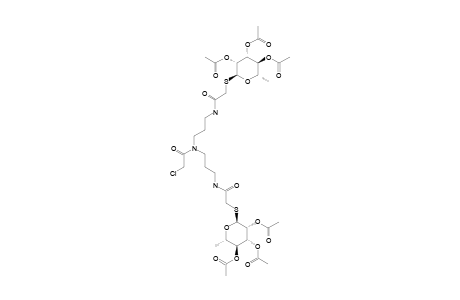 BIS-[3-(2,3,4-TRI-O-ACETYL-6-DEOXY-ALPHA-L-MANNOPYRANOSYL-1-THIO-METHYLCARBONYLAMINO)-PROPYL]-N-CHLOROACETYL-AMINE