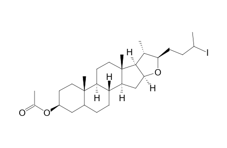 27-norfurostan-3-ol, 25-iodo-, acetate, (3.beta.,22.beta.)-