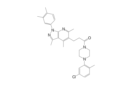 1H-pyrazolo[3,4-b]pyridine, 5-[3-[4-(5-chloro-2-methylphenyl)-1-piperazinyl]-3-oxopropyl]-1-(3,4-dimethylphenyl)-3,4,6-trimethyl-