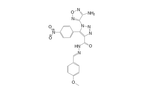 1-(4-amino-1,2,5-oxadiazol-3-yl)-N'-[(E)-(4-methoxyphenyl)methylidene]-5-(4-nitrophenyl)-1H-1,2,3-triazole-4-carbohydrazide