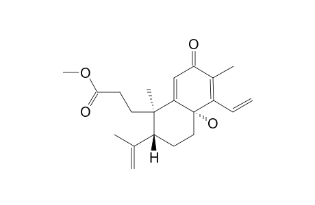 TRIGONOCHINENE_B;METHYL_8-ALPHA-HYDROXY-12-OXO-3,4-SCEOCLEISTANTH-9-(11),13,15,19-(4)-TETRAEN-3-OATE