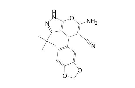 pyrano[2,3-c]pyrazole-5-carbonitrile, 6-amino-4-(1,3-benzodioxol-5-yl)-3-(1,1-dimethylethyl)-1,4-dihydro-