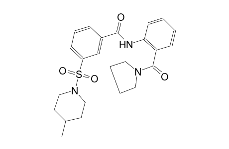 benzamide, 3-[(4-methyl-1-piperidinyl)sulfonyl]-N-[2-(1-pyrrolidinylcarbonyl)phenyl]-