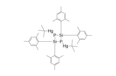 2,2,4,4-tetramesityl-1,3-bis[(t-butyl)mercurio]-1,3-diphospha-2,4-disiletane