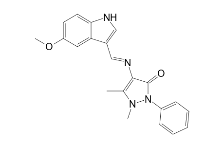 4-(5-Methoxyindol-3-ylmethyleneamino)-2,3-dimethyl-1-phenyl-3-pyrazolin-5-one