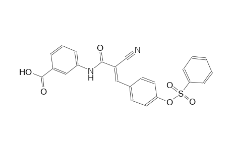 3-[((2E)-2-cyano-3-{4-[(phenylsulfonyl)oxy]phenyl}-2-propenoyl)amino]benzoic acid