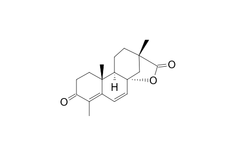 TROGOPTEROID_A;3-OXO-16,19-NORISOPIMARA-4,6-DIEN-8-ALPA,15-ALPHA-OLIDE