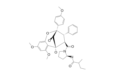 DESACETYLAGLAIN-A;(+)-(2R,3R,4S,5R,10R,2'S)-1-[2,3,4,5-TETRAHYDRO-5,10-DIHYDROXY-2-(4-METHOXYPHENYL)-6,8-DIMETHOXY-3-PHENYL-2,5-METHANO-1-BENZOXEP