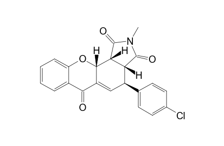 4-(4-CHLOROPHENYL)-2-METHYL-1,3-DIOXO-3A,4,11A,11B-TETRAHYDROPYRROLO-[3,4-C]-XANTHONE